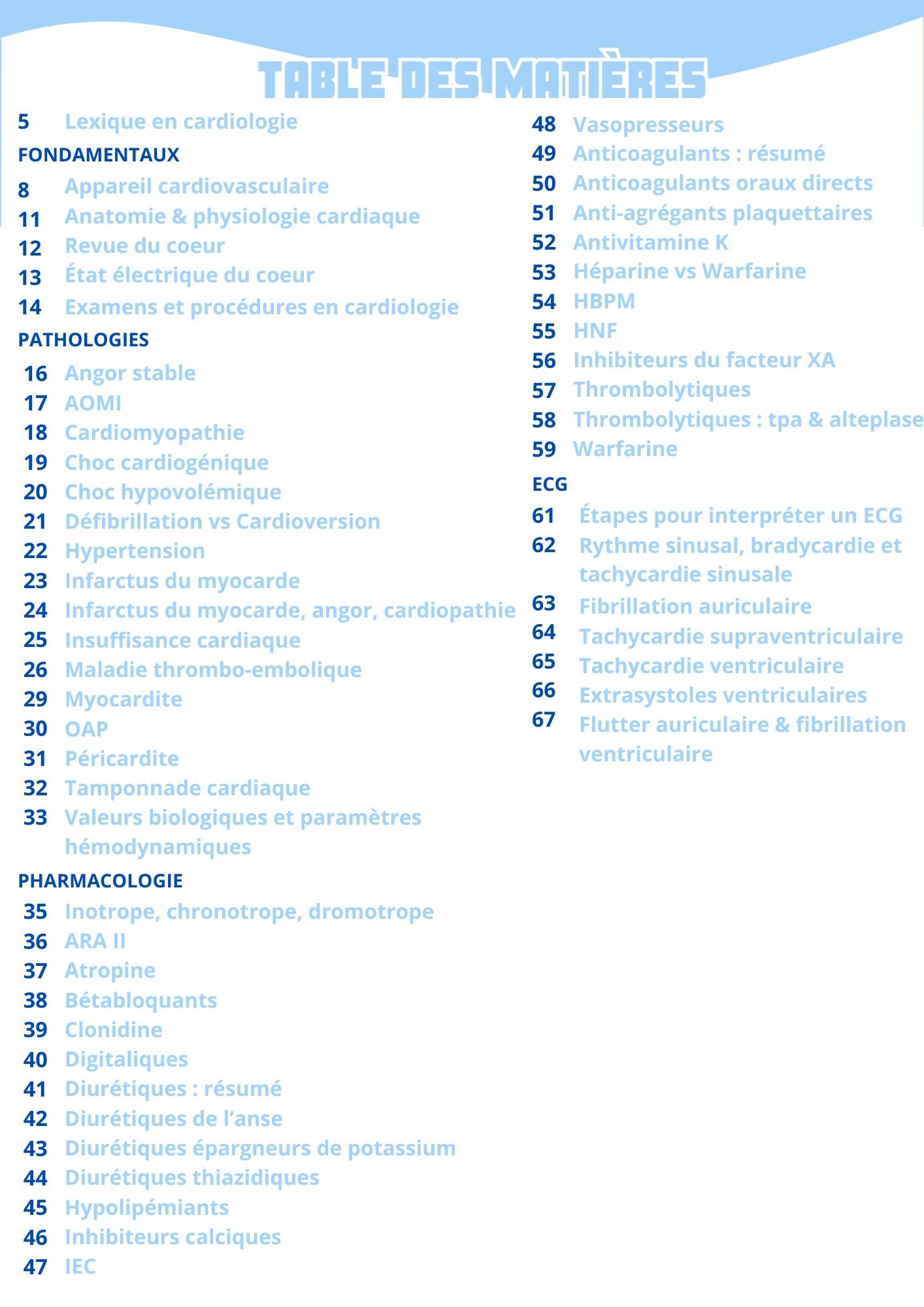 Ebook Cardiologie pour Infirmiers