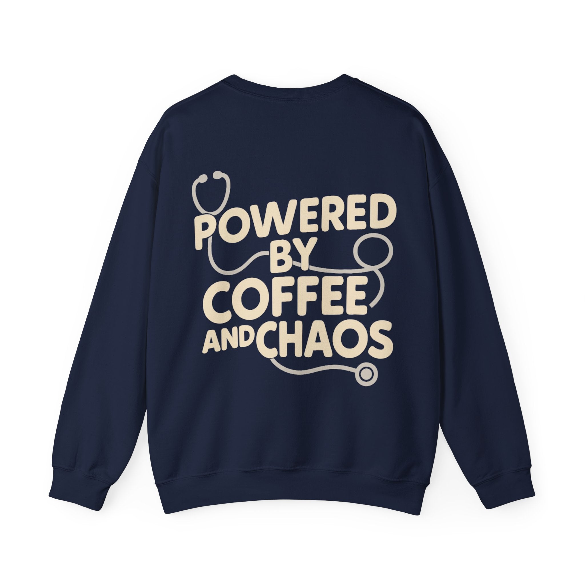 Sweatshirt Unisexe – "Powered by coffee and chaos"